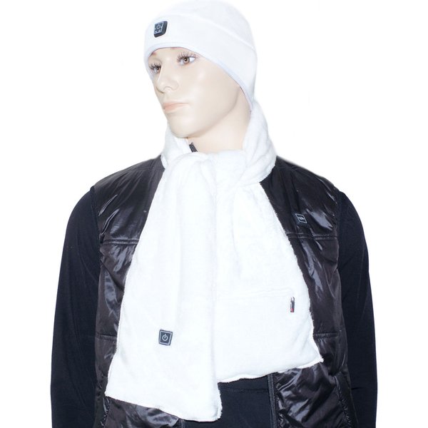 Szalik ogrzewany elektrycznie GA1 Glovii - biały