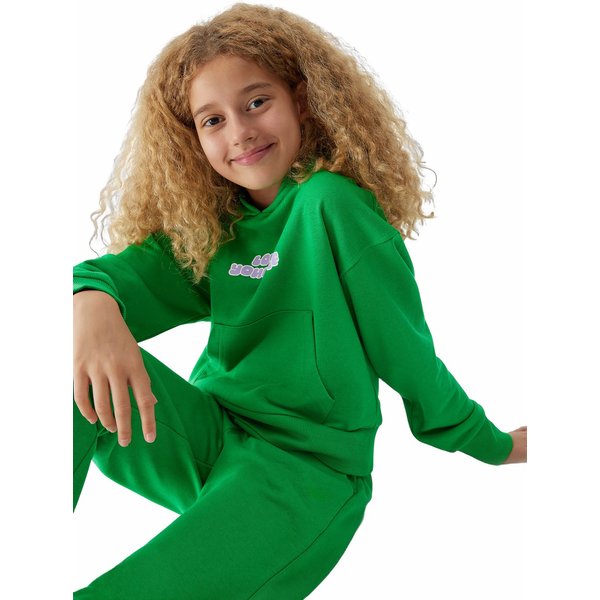 Bluza dziewczęca 4FJAW23TSWSF645 4F - zielony