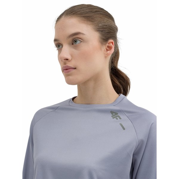 Longsleeve rowerowy damski 4FWSS24TFLOF235 4F - jasny niebieski