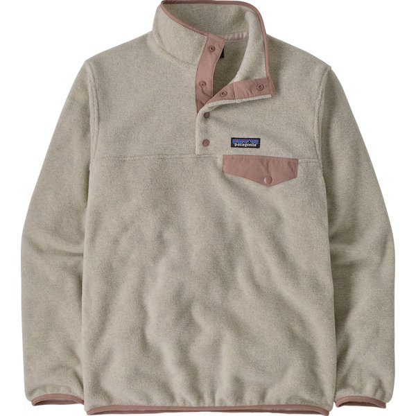 Bluza polarowa damska Lightweight Synchilla Snap-T Fleece Patagonia - Oatmeal Heather w/Moonrise Taupe