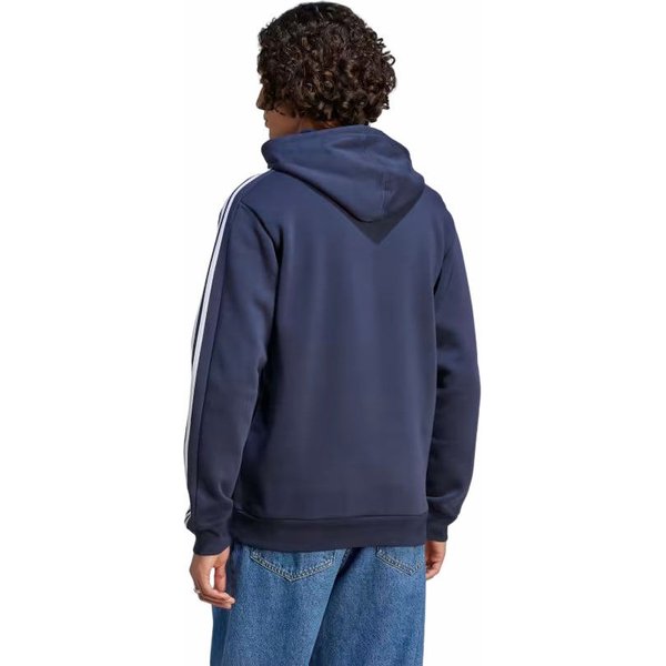 Bluza męska Essentials Fleece 3-Stripes Hoodie Adidas - granatowa