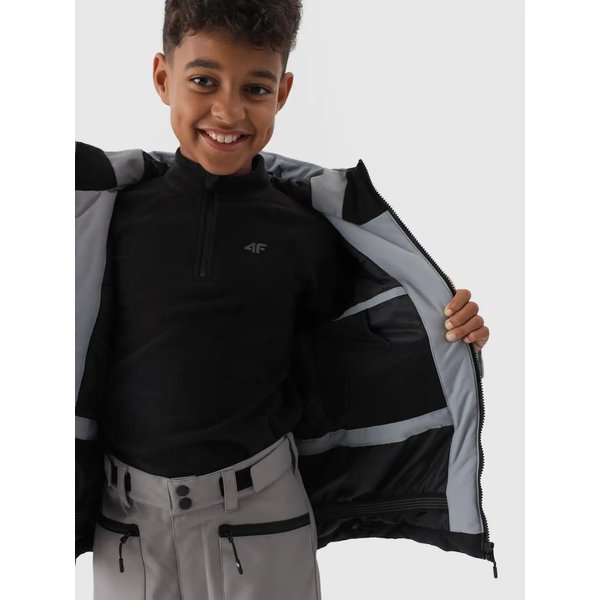 Kurtka narciarska chłopięca TTJAM535 4F - szary