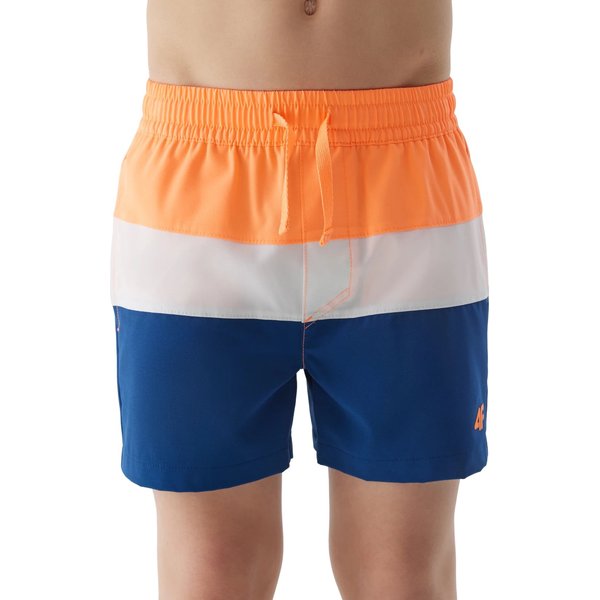 Spodenki kąpielowe chłopięce 4FJWSS24UBDSM065 4F - pomarańcz neon