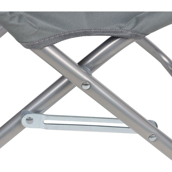 Krzesło turystyczne składane z zagłówkiem Royokamp - szare