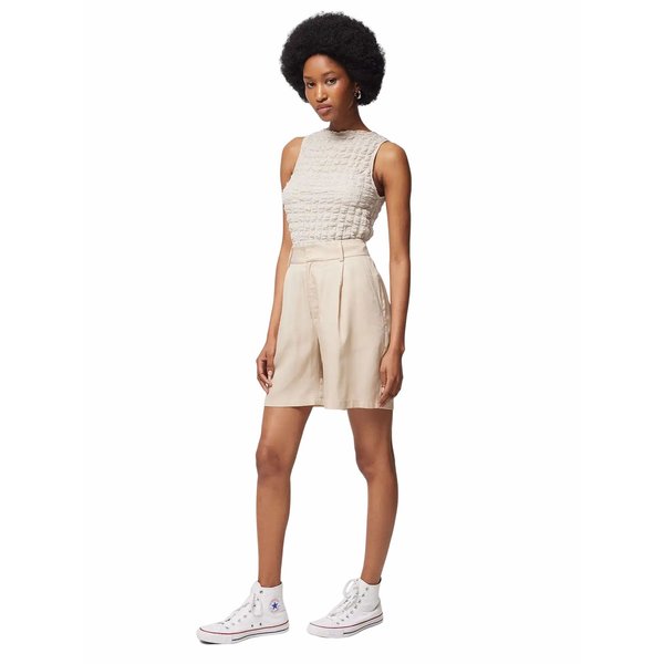 Spodenki damskie OTHWSS24TSHOF396 Outhorn - kremowy