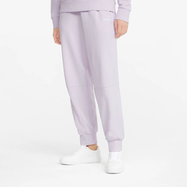 Spodnie dresowe damskie Power Colorblock Stardust Puma - szary