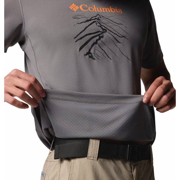 Koszulka męska Zero Rules Light SS Graphic Crew Columbia - City Grey, Ridge Line Life