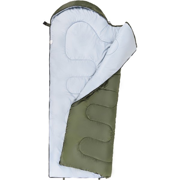 Śpiwór Hooded z kapturem ThermoCore 250, całoroczny Outtec - hooded zielony