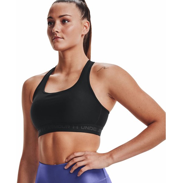 Biustonosz sportowy damski Crossback Mid Bra Under Armour - black