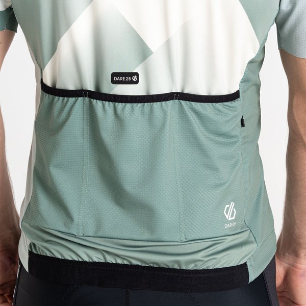 Koszulka rowerowa męska Aep Pedal II Jersey Dare2B - HdgGreen/AqGrey