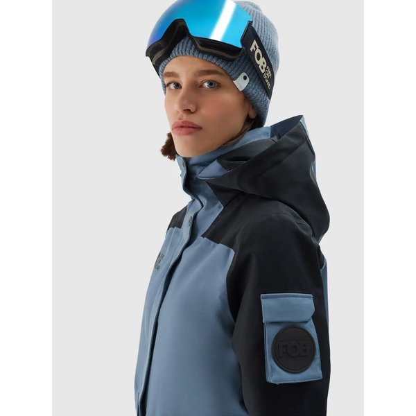 Kurtka snowboardowa damska TTJAF586 4F - denim