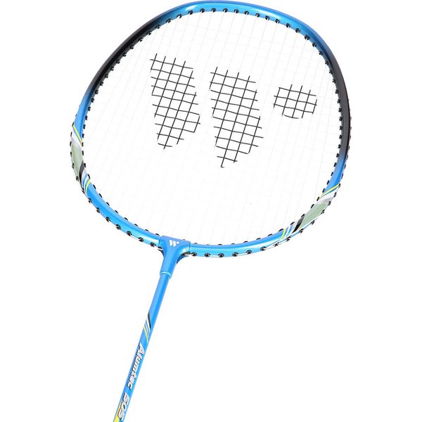 Zestaw rakiet do badmintona z pokrowcem Alumtec Wish - zielony/niebieski