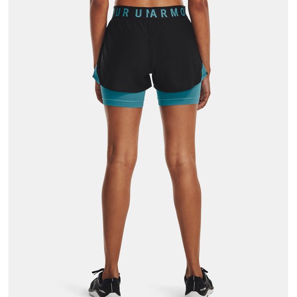 Spodenki damskie Play Up 2in1 Under Armour - Black / Glacier Blue