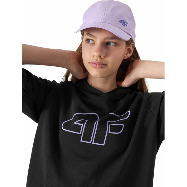 Bluza dziewczęca 4FJWSS24TSWSF0921 4F - głęboka czerń