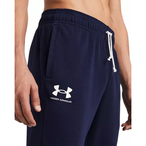 Spodnie dresowe męskie Rival Terry Jogger Under Armour - granatowe