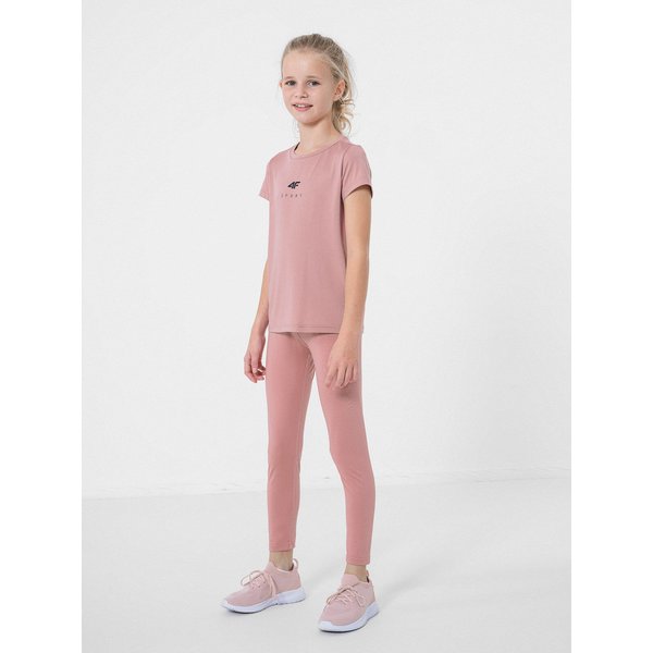 Legginsy dziewczęce HJZ22 JSPDF002 4F - różowe