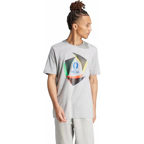 Koszulka męska Euro24 Adidas - Medium Grey Heather