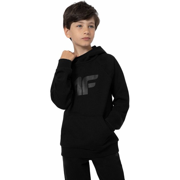 Bluza chłopięca 4FJSS23TSWSM220 4F - czarna