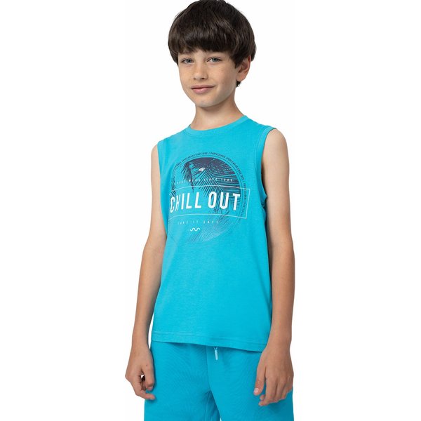 Bezrękawnik chłopięcy 4FJSS23TTSHM287 4F - turkusowa
