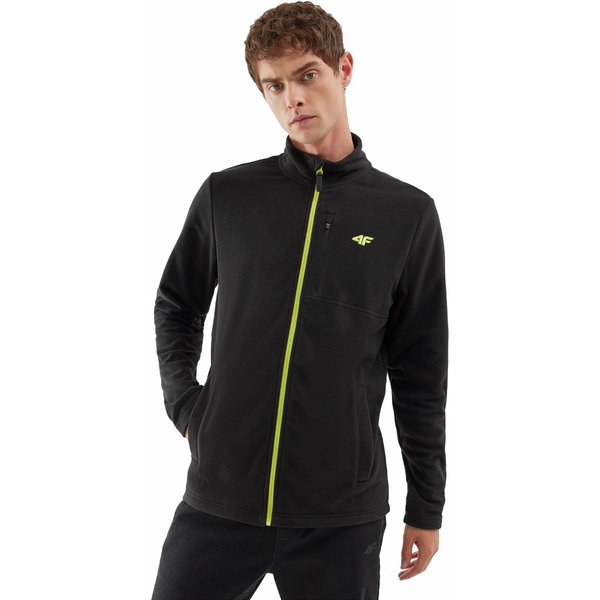 Polar męski 4FAW23TFLEM122 4F - głęboka czerń/żółty