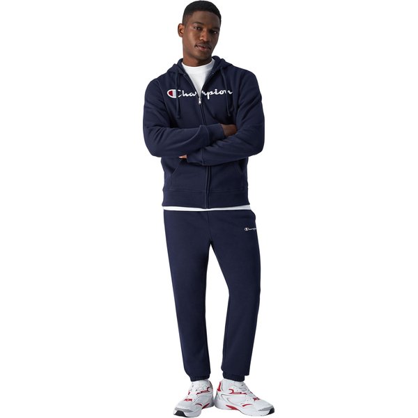 Bluza męska Full Zip Hoodie Big Logo Champion - Dark Blue