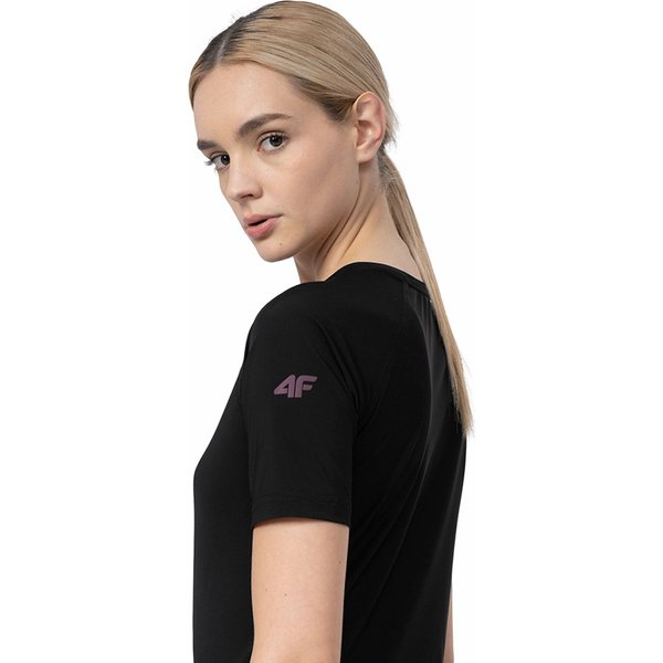 Koszulka rowerowa damska 4FSS23TFTSF181 4F - czarna