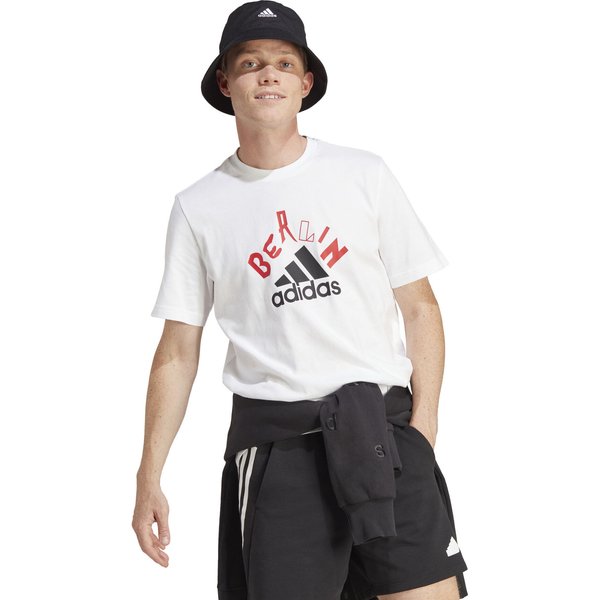 Koszulka męska Graphic Tee Adidas - biała/czerwona