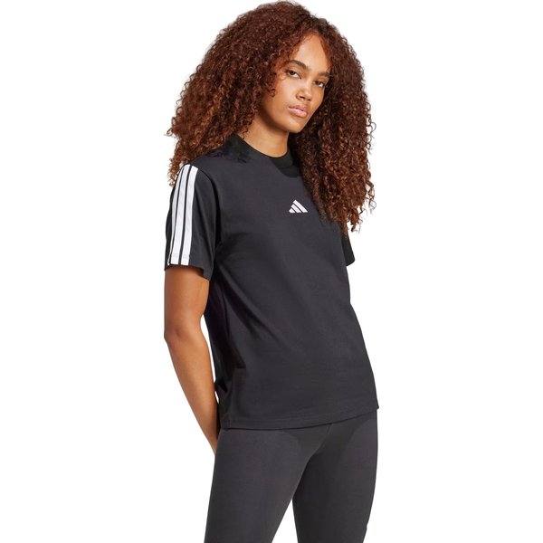 Koszulka damska Essentials 3-Stripes Adidas - black