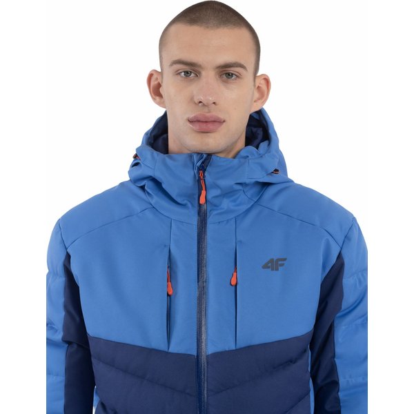 Kurtka narciarska puchowa męska 4FAW23TDJAM278 4F - niebieski