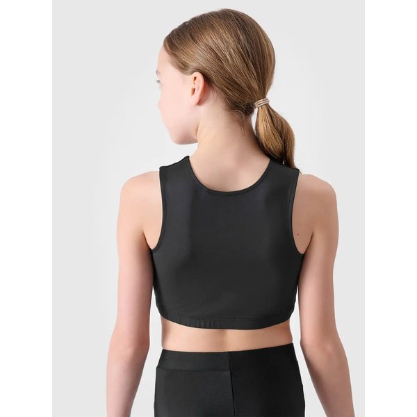 Biustonosz sportowy dziewczęcy USBAF148 4F - głęboka czerń