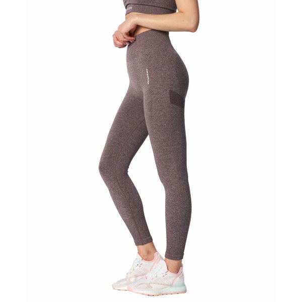 Legginsy bezszwowe damskie Allure Carpatree - Brown Melange