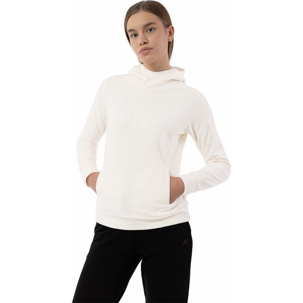Bluza polarowa damska 4FAW23TFLEF148 4F - kremowy