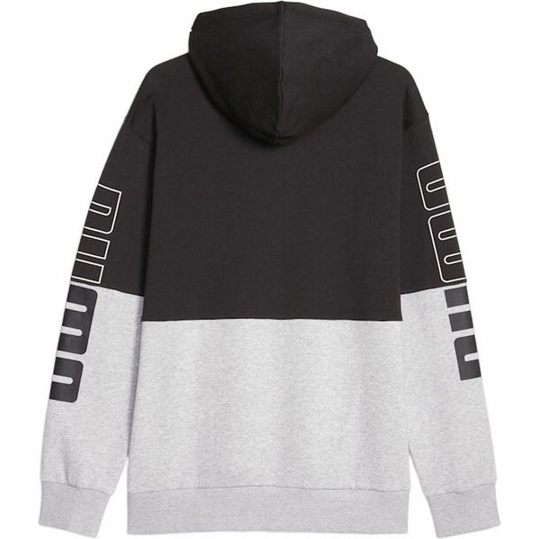 Bluza męska Power Colorblock Hoodie FL Puma - czarny/szary