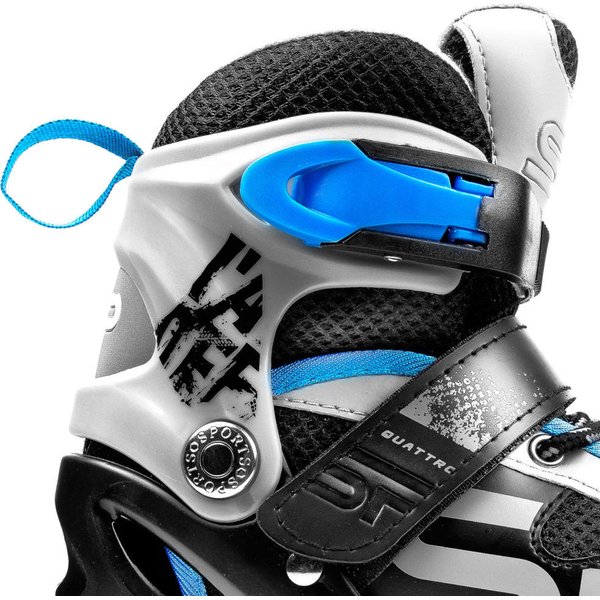 Rolki regulowane z wymienną płozą Quattro 4w1 Spokey - niebieskie