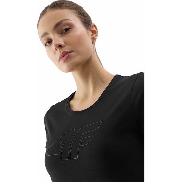 Koszulka damska 4FWSS24TTSHF1163 4F - głęboka czerń