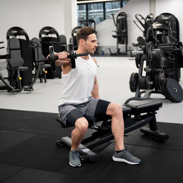 Gryf krótki prosty 40cm Gymtek - 40cm czarny