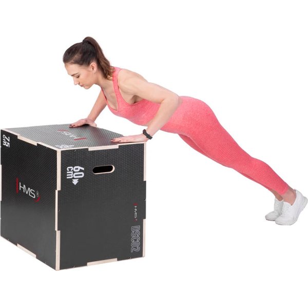 Skrzynia plyometryczna drewniana, crossfit SDCO2 HMS