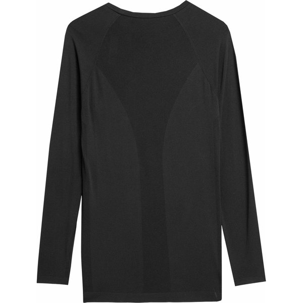 Longsleeve męski 4FAW23TFLOM155 4F - głęboka czerń