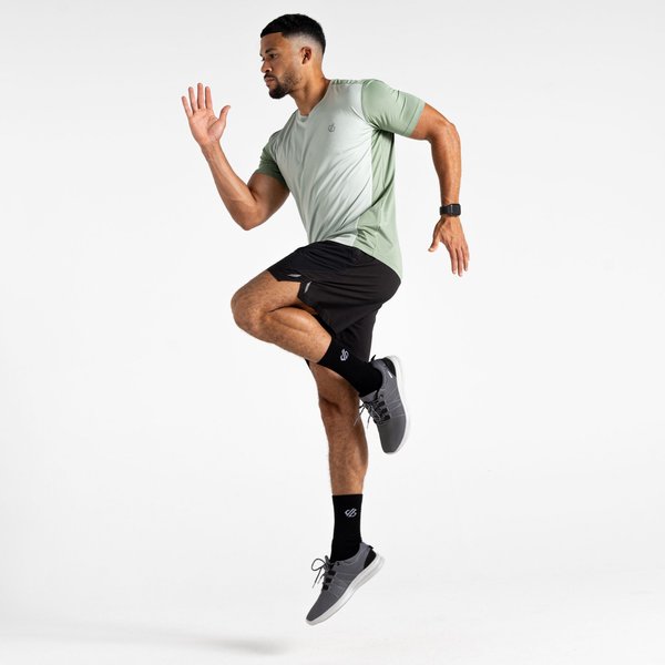 Koszulka męska Discernible III Tee Dare2B - AquGrey/HdgGreen