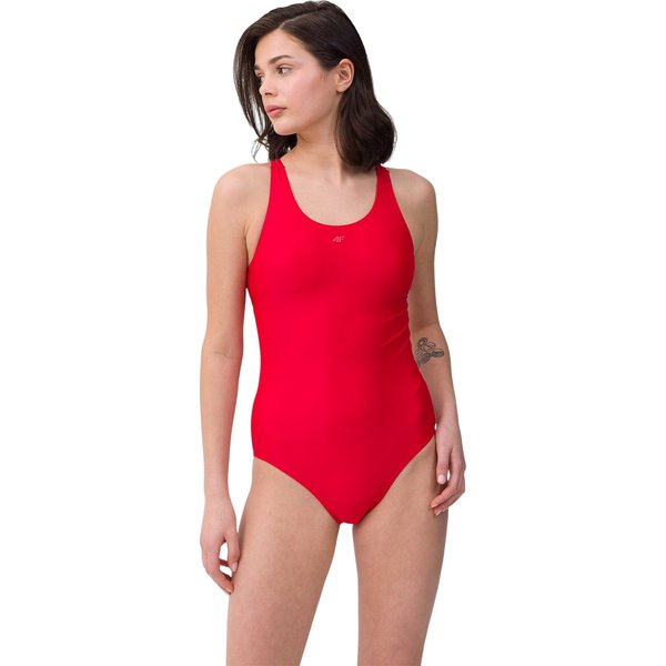 Strój kąpielowy damski 4FWSS24USWSF055 4F - czerwony