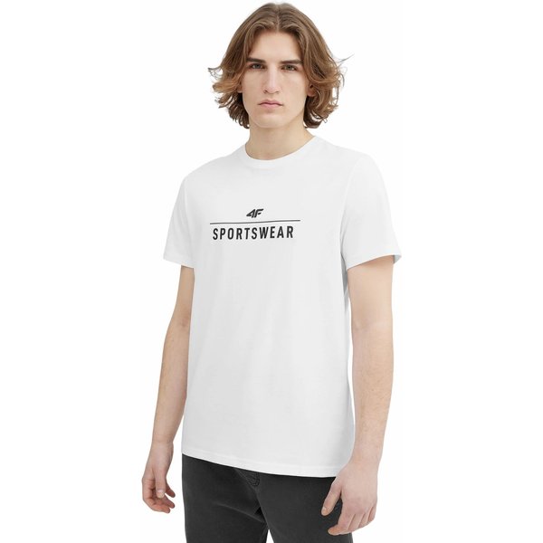 Koszulka męska 4FSS23TTSHM539 4F - biała