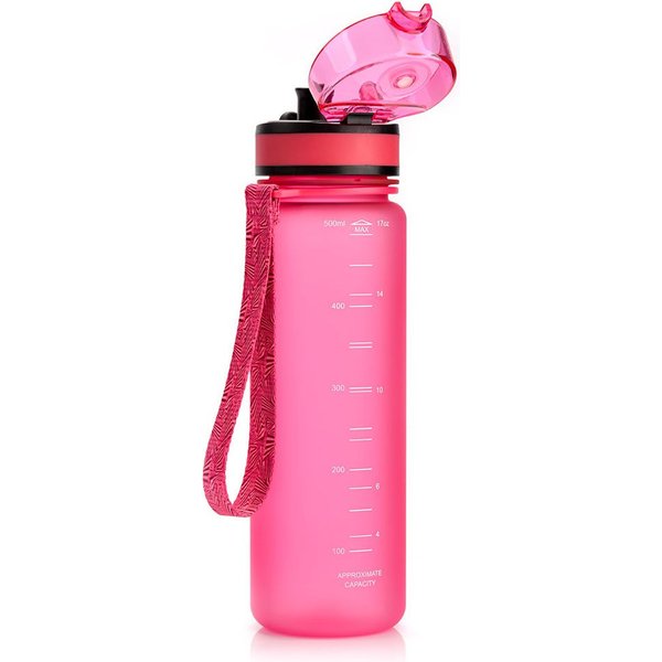 Bidon sportowy 500ml Meteor - różowa