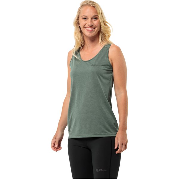 Bezrękawnik, top damski Crosstrail Jack Wolfskin - zielona