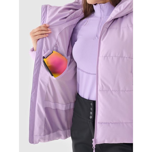 Kurtka narciarska damska TTJAF573 4F - jasny fiolet