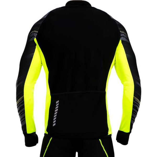 Bluza rowerowa ocieplana SR0038 Stanteks - czarno-zielona