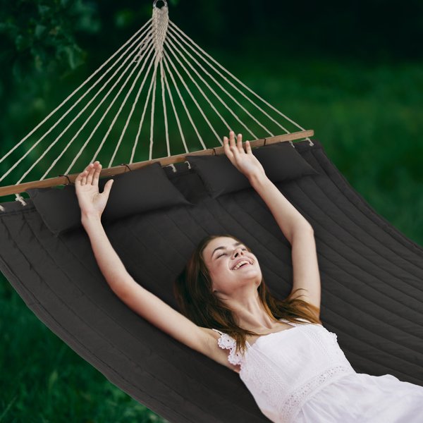 Hamak dwuosobowy Luxury Outtec - szary