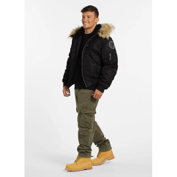 Kurtka męska Harvest Hooded Bomber Jacket Pitbull West Coast - black