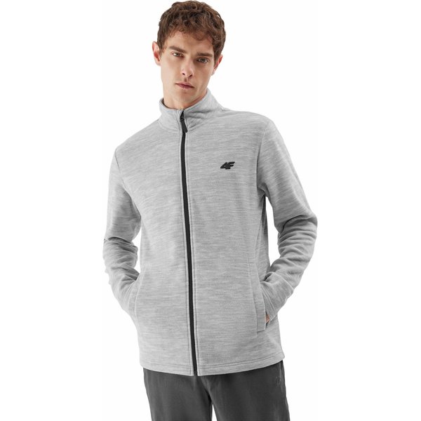 Polar męski 4FAW23TFLEM120 4F - chłodny jasny szary melanż