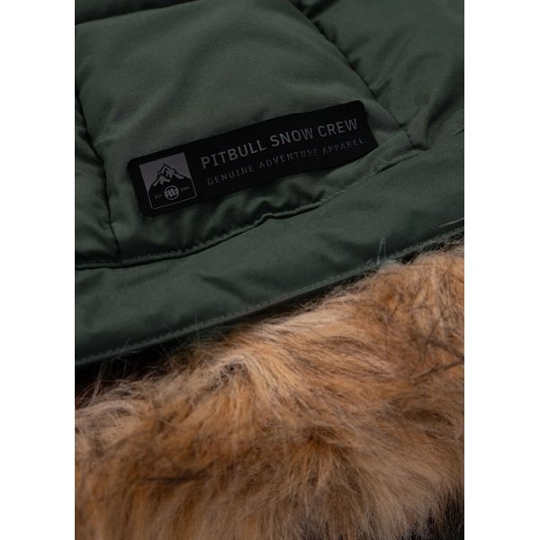 Kurtka męska Burnt Quilted Hooded Jacket Pitbull West Coast - Dark Olive