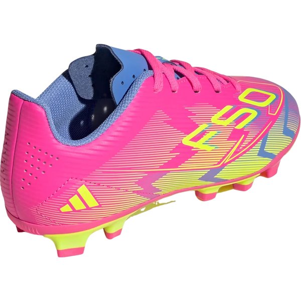 Buty piłkarskie, korki F50 Club FG/MG Jr Adidas - Lucid Pink/Lucid Lemon/Blue Fusion